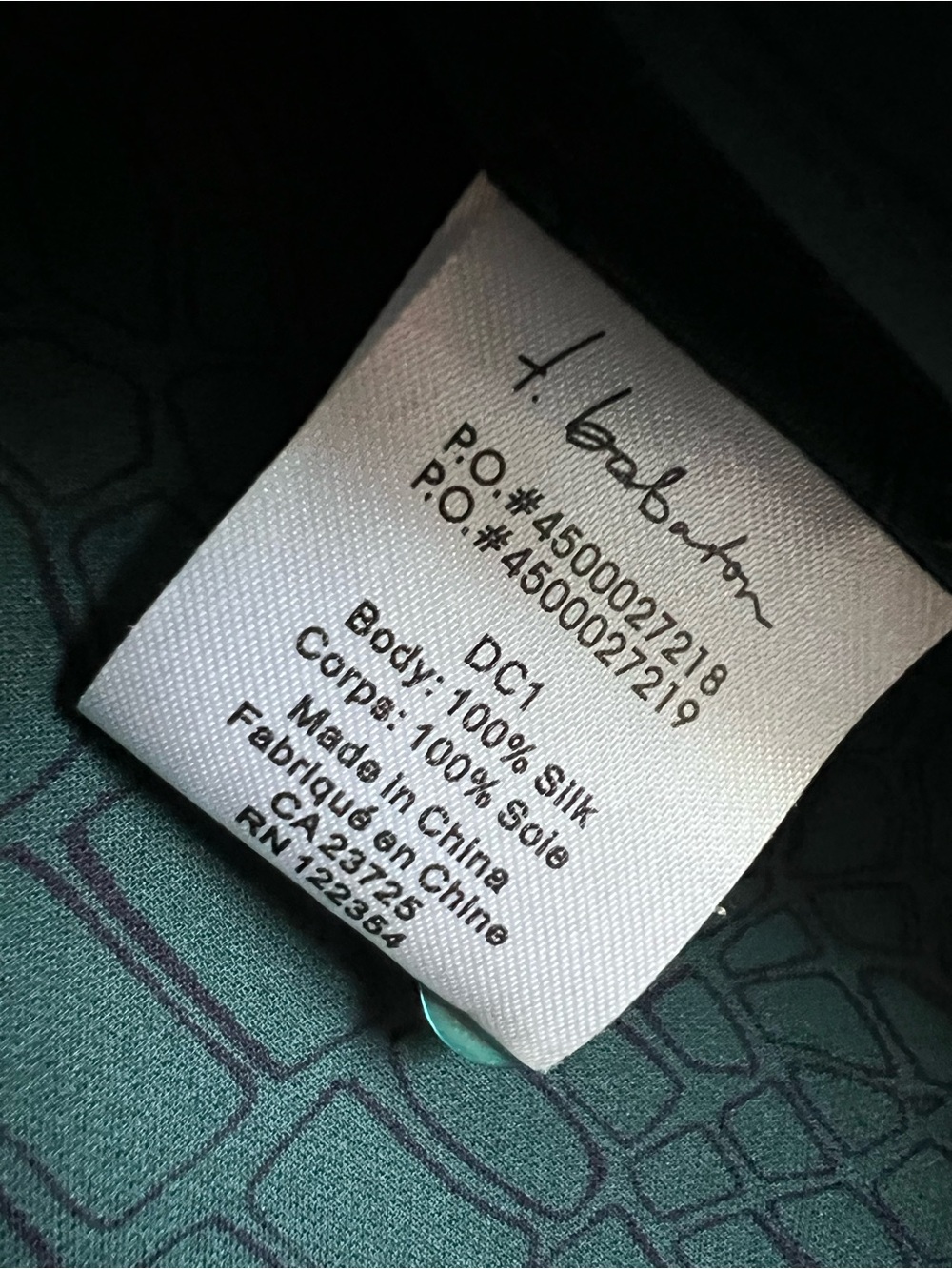Babaton 100% Silk Blouse XS Green Textured Button Front Lightweight Sheer - Picture 6 of 8